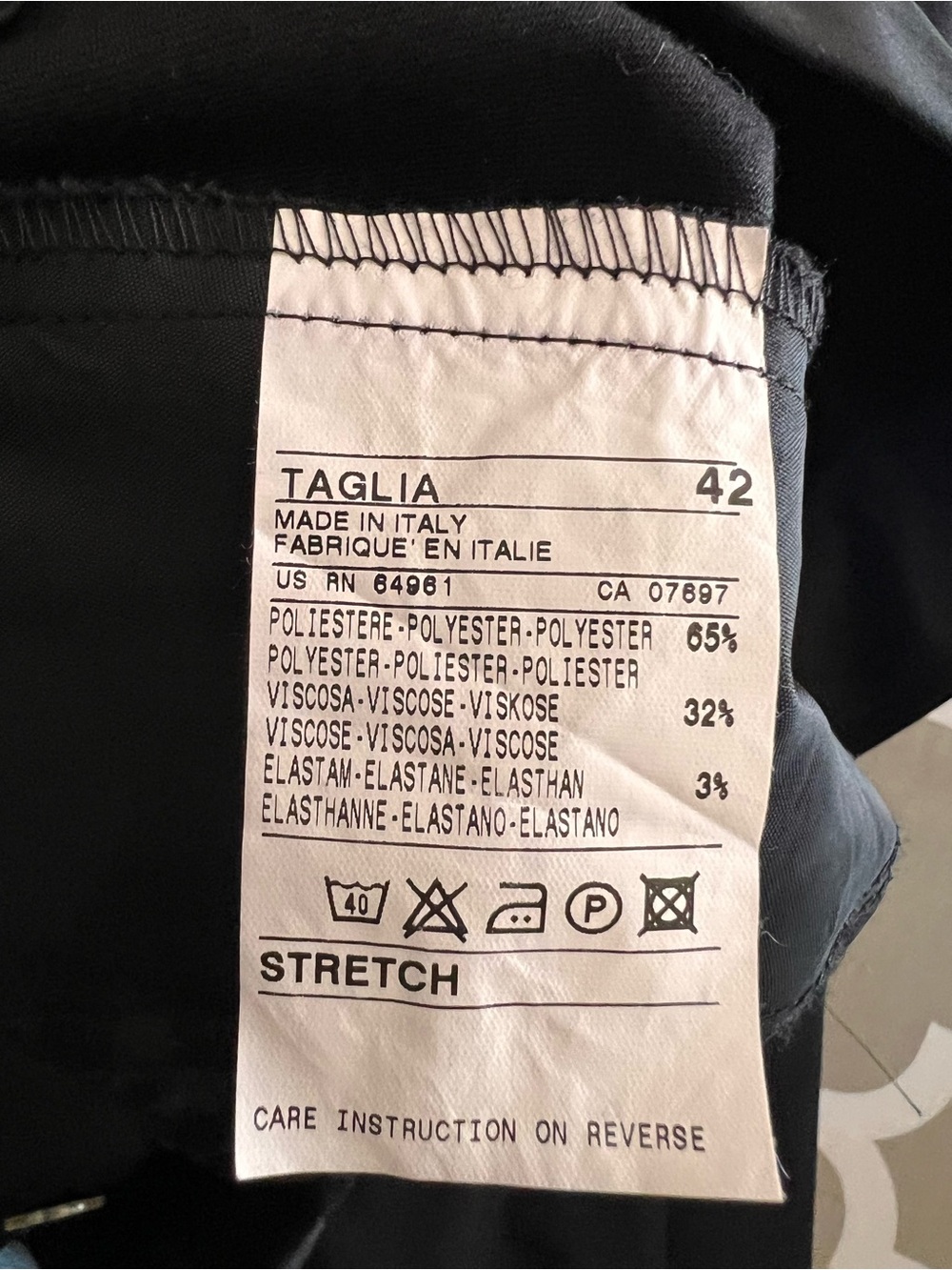 Black Women's Tuxedo Dress Pants – Classic Straight Leg - Picture 4 of 6